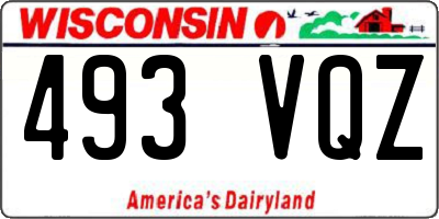 WI license plate 493VQZ