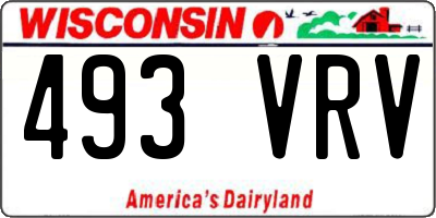WI license plate 493VRV