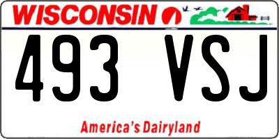WI license plate 493VSJ