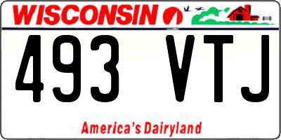 WI license plate 493VTJ