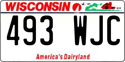 WI license plate 493WJC