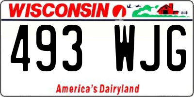 WI license plate 493WJG
