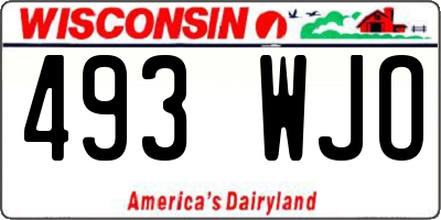 WI license plate 493WJO