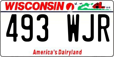 WI license plate 493WJR