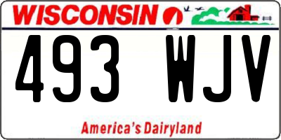 WI license plate 493WJV