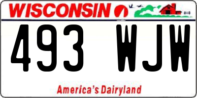 WI license plate 493WJW