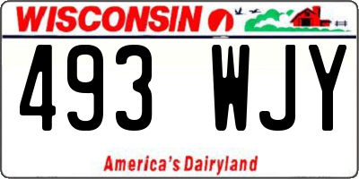 WI license plate 493WJY