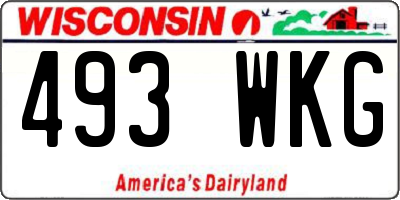 WI license plate 493WKG