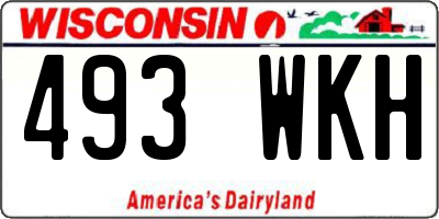 WI license plate 493WKH