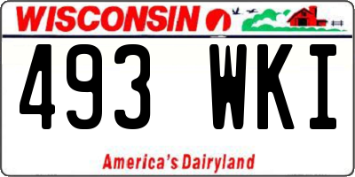 WI license plate 493WKI
