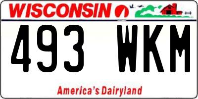 WI license plate 493WKM