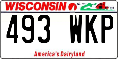 WI license plate 493WKP