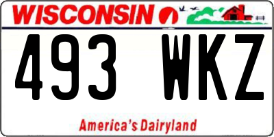 WI license plate 493WKZ