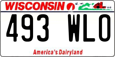 WI license plate 493WLO