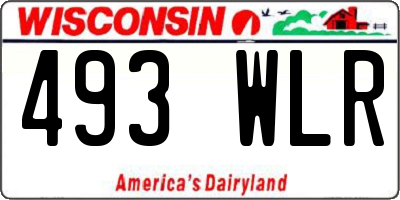 WI license plate 493WLR