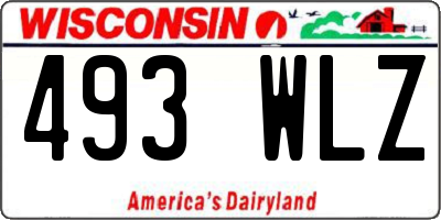 WI license plate 493WLZ