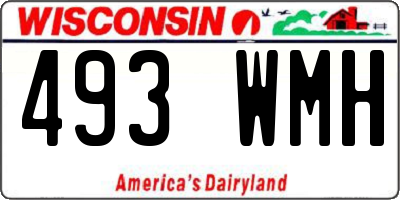 WI license plate 493WMH