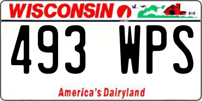 WI license plate 493WPS