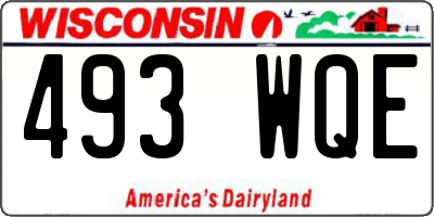WI license plate 493WQE