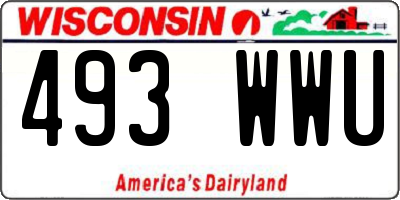 WI license plate 493WWU
