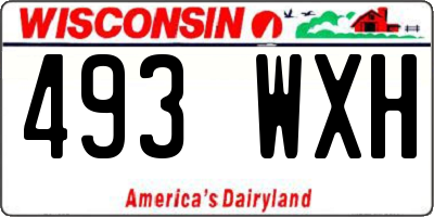 WI license plate 493WXH