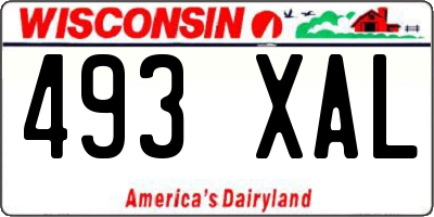 WI license plate 493XAL