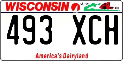 WI license plate 493XCH