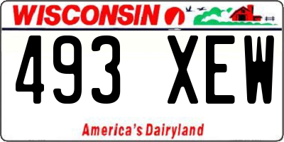 WI license plate 493XEW