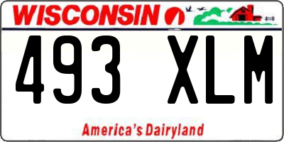 WI license plate 493XLM