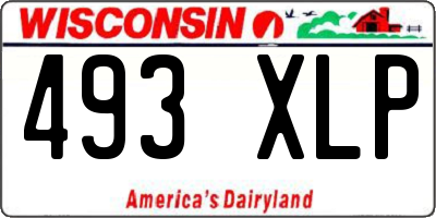 WI license plate 493XLP