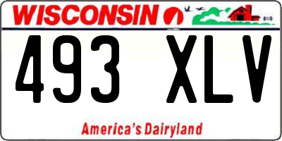 WI license plate 493XLV