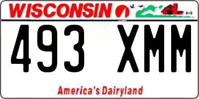 WI license plate 493XMM