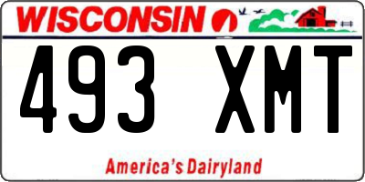 WI license plate 493XMT