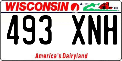WI license plate 493XNH