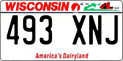 WI license plate 493XNJ