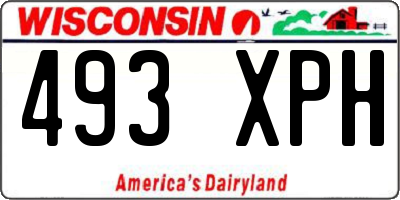 WI license plate 493XPH