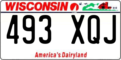 WI license plate 493XQJ