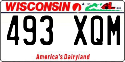 WI license plate 493XQM