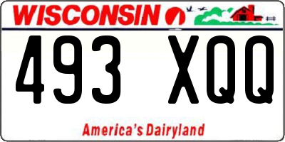 WI license plate 493XQQ