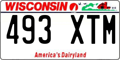 WI license plate 493XTM