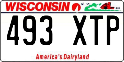 WI license plate 493XTP