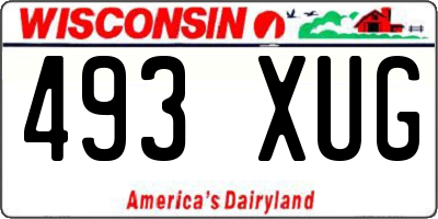 WI license plate 493XUG