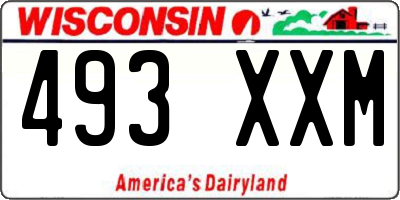 WI license plate 493XXM