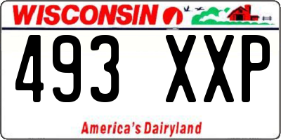 WI license plate 493XXP