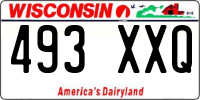 WI license plate 493XXQ