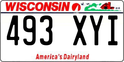 WI license plate 493XYI