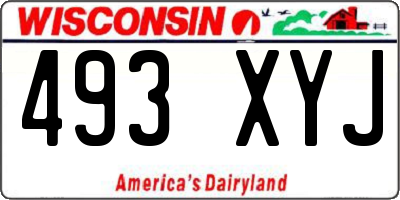 WI license plate 493XYJ
