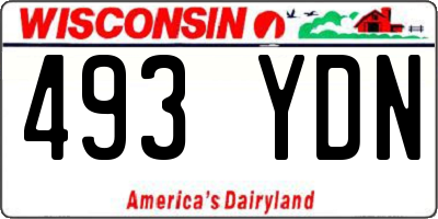 WI license plate 493YDN