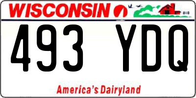 WI license plate 493YDQ