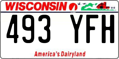 WI license plate 493YFH